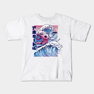 Axolotl Surf Vaporwave t shirt P R t shirt Kids T-Shirt